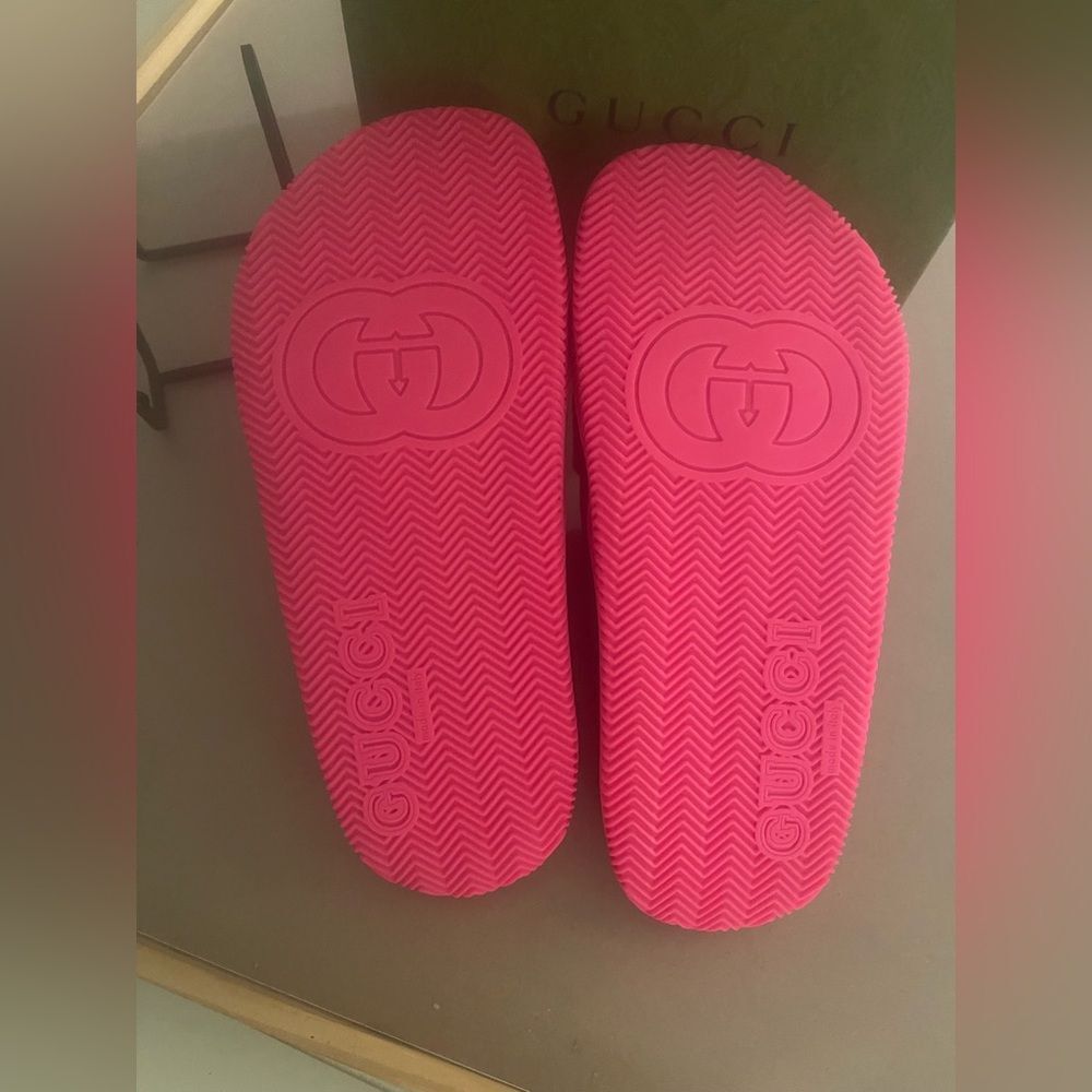 Gucci Web Stripe Slide Sandals | IT 36 | Brand New | Box & Dust Bag - Picture 2 of 3